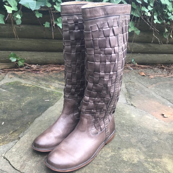 Frye Shoes - Frye Shirley Studded Huarache Woven Tall Boots